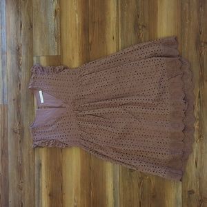 Mauve Ruffle Sleeve Romper